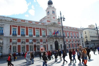 Reloj de la Puerta del Sol en Madrid